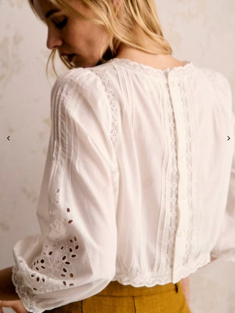 Sezane Enea Blouse Ecru 34 - Picture 2 of 12